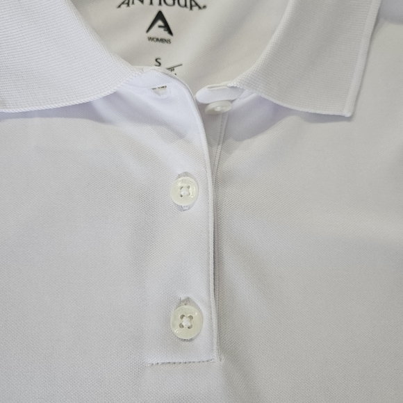 NWOT Antigua Women's Golf Shirt, Small, White - Picture 2 of 8
